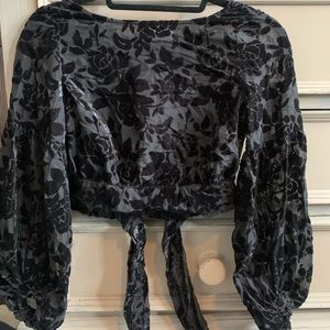 Floral Open Back Blouse